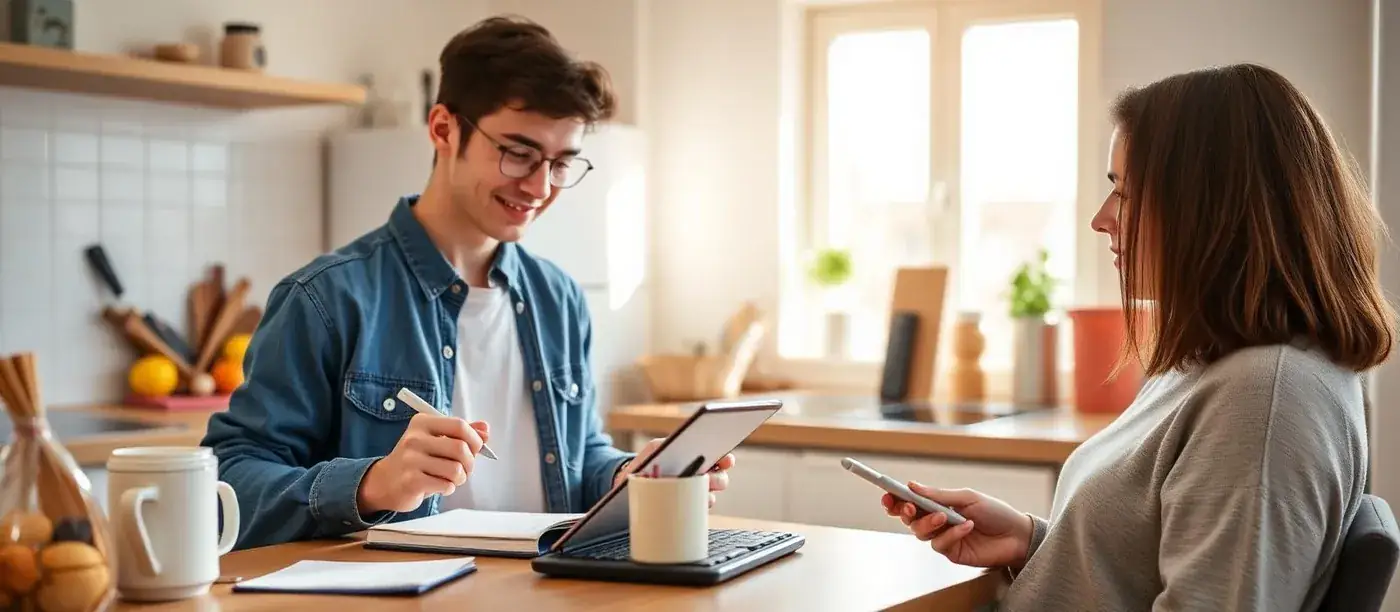 Almanya'da öğrenci bütçesini planlayan öğrenciler